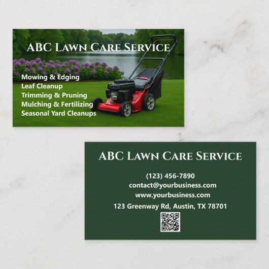 Verse gazonverzorging visitekaartje (Voorkant / Achterkant)