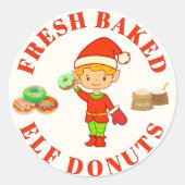 Verse gebakken elf donuts Sticker (Voorkant)
