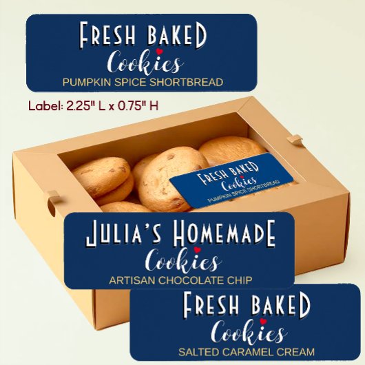 VERSE GEBAKKEN KOEKJES met cookienaam en hart Lab Etiket