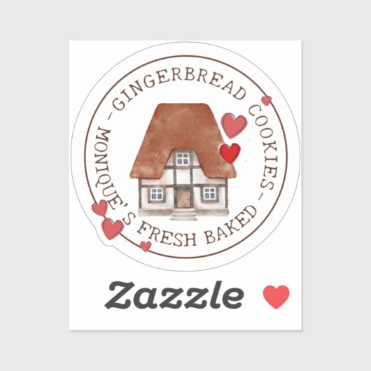 Verse gebakken Tudor House Hart Herbruikbare Bakke Sticker (Vel)