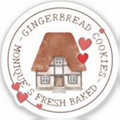 Verse gebakken Tudor House Hart Herbruikbare Bakke Sticker (Voorkant)