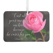 Verse gebeden met al je angstgevoelens Christelijk Luchtverfrisser (Achterkant)