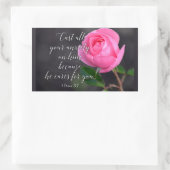 Verse gebeden met al je angstgevoelens Christelijk Rechthoekige Sticker (Tas)