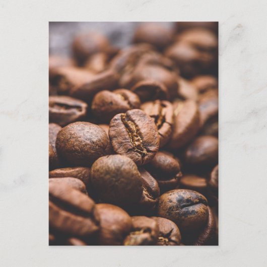 Verse gebrande koffiebonen briefkaart (Voorkant)