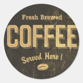 Verse gebrouwen koffie Stickers (Voorkant)