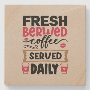 Verse gebrouwen koffiebar stenen onderzetter