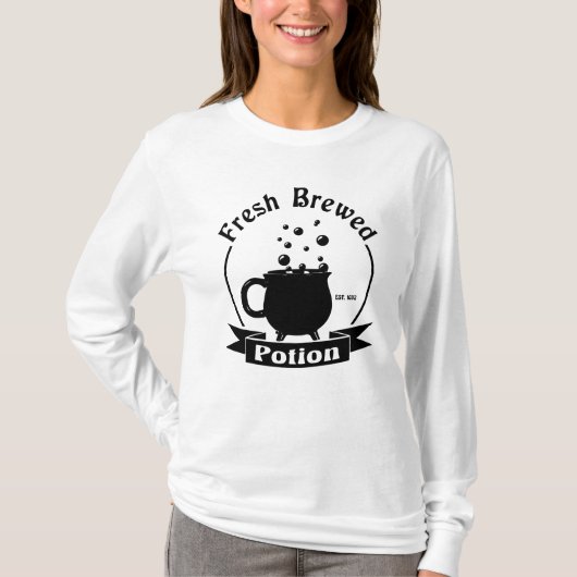 Verse gebrouwen Potion Cauldron Cup ontwerp T-shirt (Voorkant)