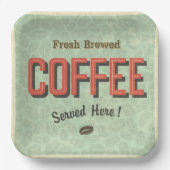 Verse gebrouwkoffie hier papieren bordje (Voorkant)