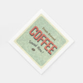 Verse gebrouwkoffie hier servet (Hoek)