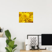 Verse gele bloemen Close-up Poster (Thuiskantoor)