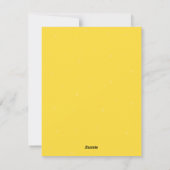 Verse gele citroen feestdagenkaart (Achterkant)
