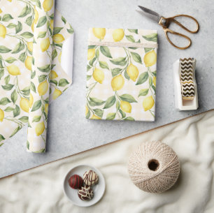 Verse Gele Citroenen Bruidsuitnodiging Cadeaupapier