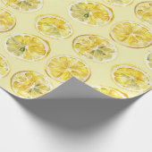 Verse gele citroenen   cadeaupapier (Hoek)