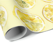 Verse gele citroenen   cadeaupapier (Rol Hoek)