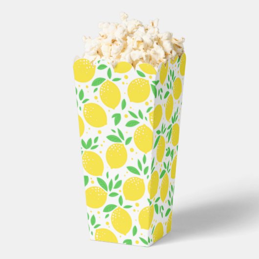 Verse gele citroenen popcorn doos bedankdoosjes (Popped)