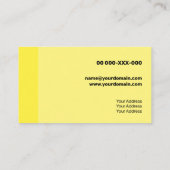 Verse gele hedendaagse transparantie visitekaartje (Achterkant)
