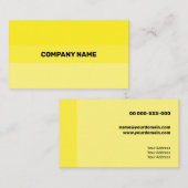 Verse gele hedendaagse transparantie visitekaartje (Voorkant / Achterkant)