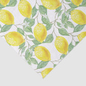 Verse gele luiers en groene bladeren ontkoppeling tissuepapier (Detail)