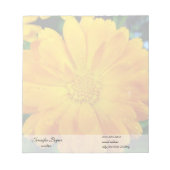 , verse gele maisbloem notitieblok (Voorkant)