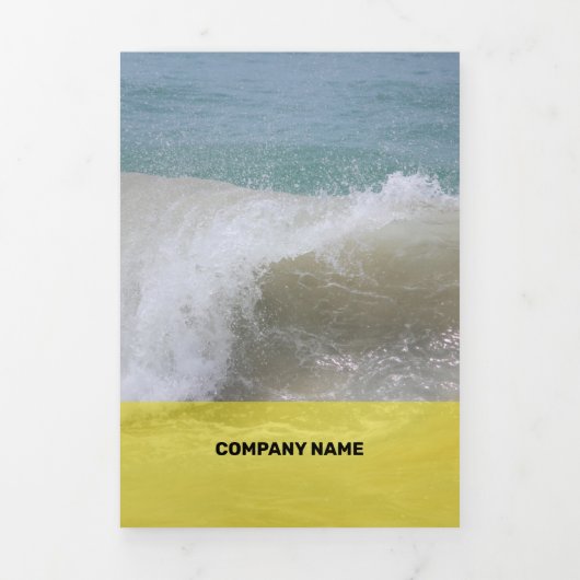 Verse gele moderne transparantie drieluik kaart (Cover)