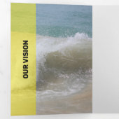 Verse gele moderne transparantie drieluik kaart (Binnenzijde eerst)