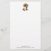 Verse geplukte aardbeien in een emmer briefpapier (Voorkant)