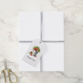 Verse geplukte aardbeien in een emmer - Dank u Cadeaulabel (Met Touw)