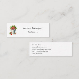 Verse geplukte aardbeien in een emmer mini visitekaartje