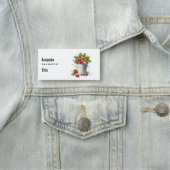 Verse geplukte aardbeien in een emmer naamplaatje (In situ)