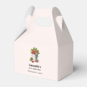 Verse geplukte aardbeien in een emmer Verjaardag Bedankdoosjes (Voorkant Zijde)