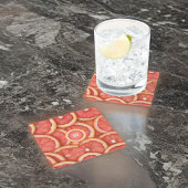 Verse geplukte roze grapefruit monogram Initiaal Kartonnen Onderzetters