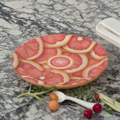 Verse geplukte roze grapefruit monogram Initiaal Papieren Bordje