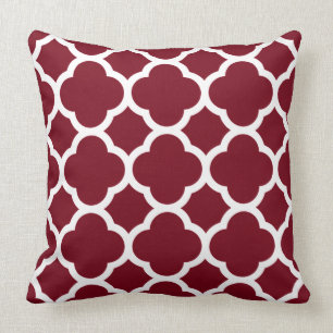 Verse geplukte veenbessen Rood Quatrefoil patroon Kussen