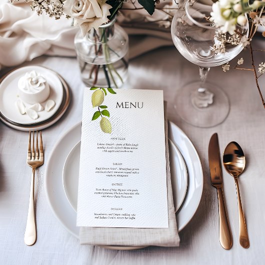 Verse geschilderde citroenen Modern Middellands Ze Menu