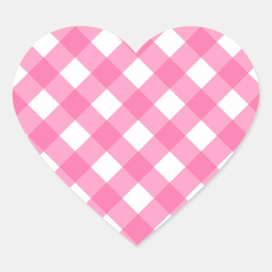 Verse Gingham 01 Hart Sticker (Voorkant)