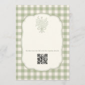 Verse Gingham QR-code van de Markt Kaart (Achterkant)