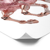 Verse glanzend ROZE GOUD ROZE GLITTER PAARD Poster (Hoek)