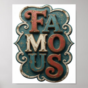 Verse Goud BEROEMD Artistiek Motief Poster