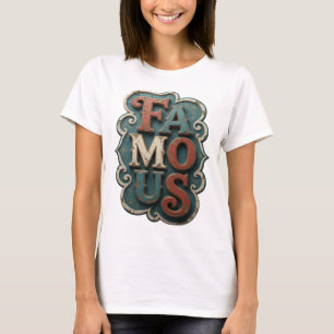 Verse Goud BEROEMD Artistiek Motief T-shirt