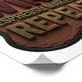 Verse Goud COFFEE WINE ESPRESSO MARTINI HERHALING Poster (Hoek)