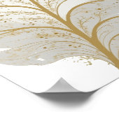 Verse Goud GLOEIEND BLAD Tekst Ontwerp Poster (Hoek)
