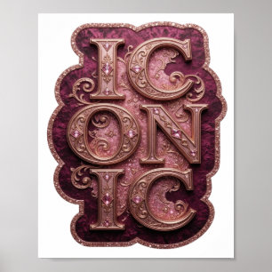Verse goud ICONIC Tekst Design Poster