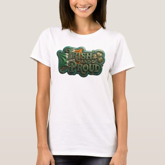 Verse Goud IERS EN TROTS Statement T-shirt (Voorkant)