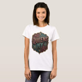 Verse Goud QUEENS NY T-shirt (Voorkant volledig)
