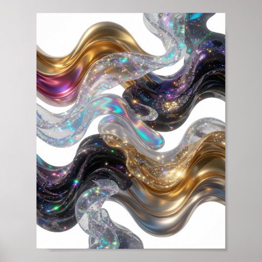 Verse Goud UNIVERSE Tekst Ontwerp Poster (Voorkant)