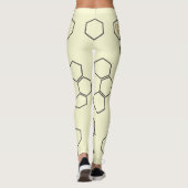 Verse Gouden Gele Honing Hive Patroon Leggings (Achterkant)