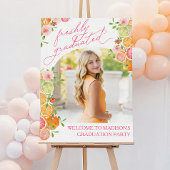 Verse Grads Florale Citrus Welkom Bord Poster