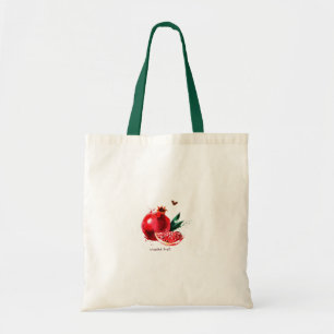 Verse granaatappel esthetische trendy zomer tote bag