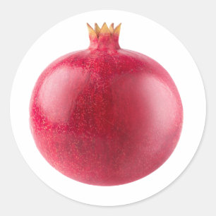 Verse Granaatappel Fruit Gezonde Voedsel Kunst Ronde Sticker
