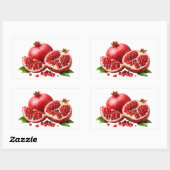 Verse Granaatappel Met Sappige Pitten Sticker (Vel)